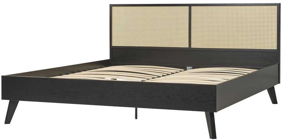 Beliani Rotango lova MONPAZIER 180 x 200 cm Juoda