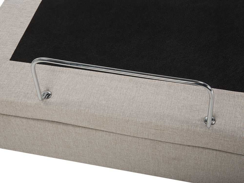 Beliani Reguliuojama lova DUKE 180 x 200 cm smėlio spalvos