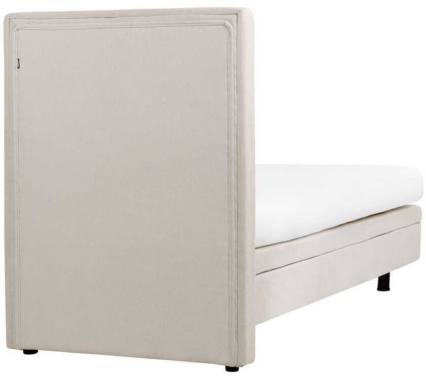 Beliani Reguliuojama lova CASTELLAN 90 x 200 cm šviesiai smėlio spalvos