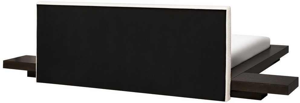Beliani LED dvigulė lova Boucle ZEN 180 x 200 cm, tamsaus uosio spalvos