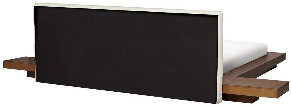 Beliani ZEN 180 x 200 cm LED dvigulė lova, rudas uosio atspalvis