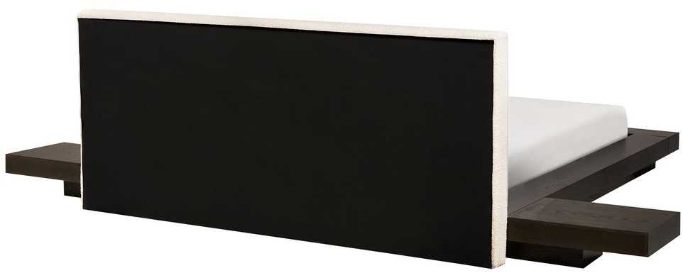 Beliani LED lova su boucle audiniu ZEN 160 x 200 cm LED tamsus uosis