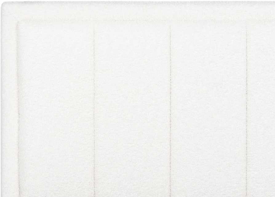 Beliani Lova su patalynės dėže MONTLAUR, boucle audinys, balta, 140 x 200 cm