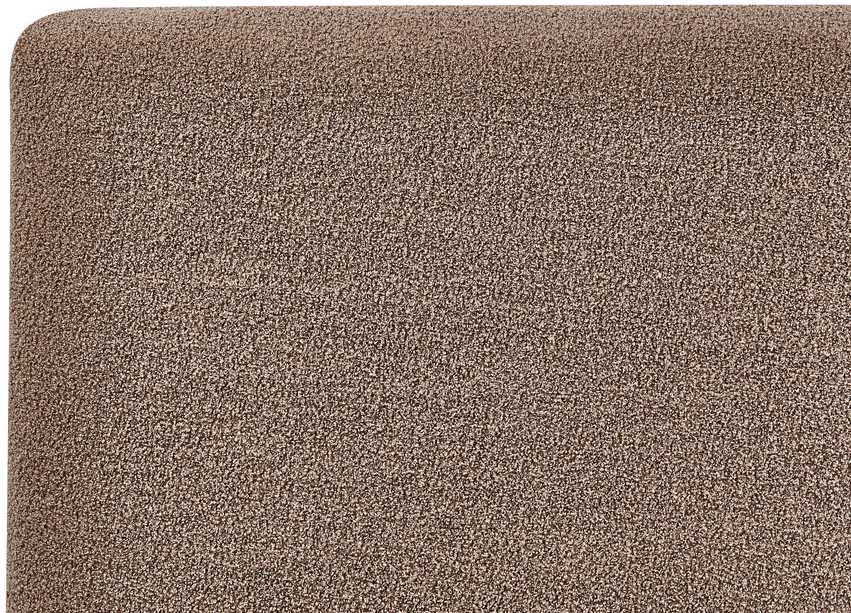 Beliani Lova su patalynės dėže BOUSSE Boucle smėlio pilkumo spalvos 180 x 200 cm