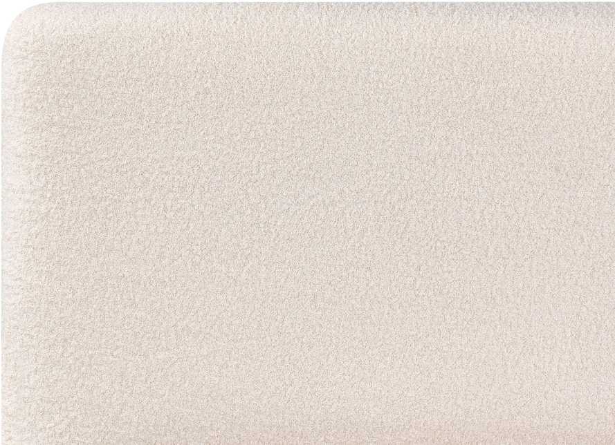 Beliani Lova su patalynės dėže BOUSSE Boucle, kreminės baltos spalvos, 140 x 200 cm