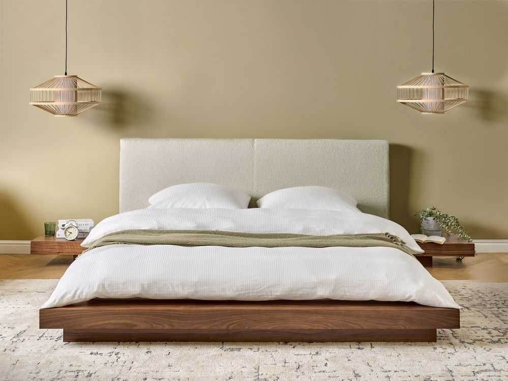Beliani Lova Boucle ZEN 160 x 200 cm, uosio ruda