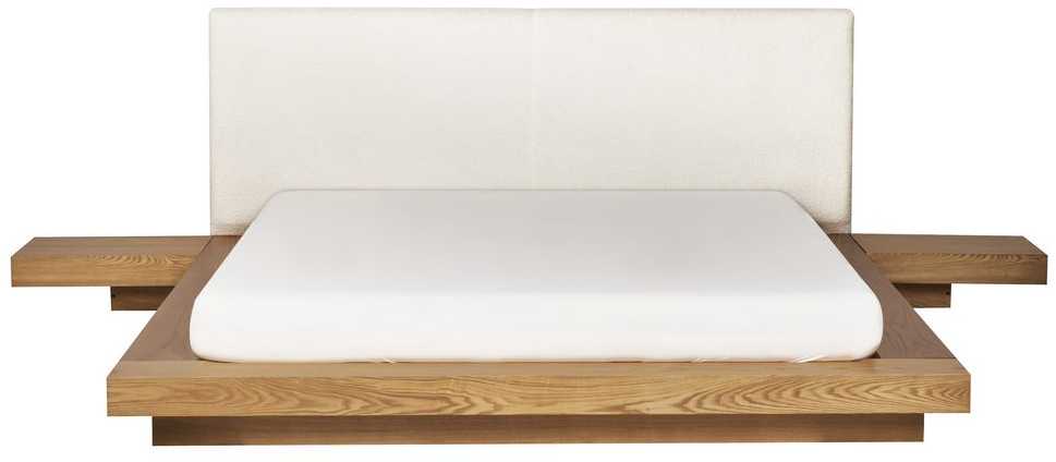 Beliani Lova Boucle ZEN 160 x 200 cm Natūralus uosis