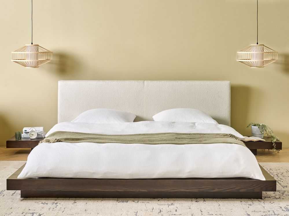 Beliani Lova Boucle ZEN 180 x 200 cm tamsaus uosio spalvos