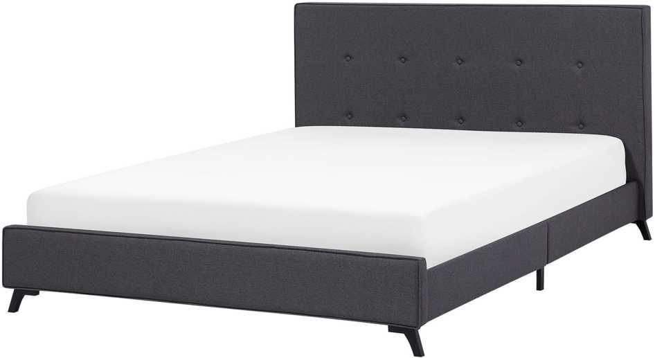 Beliani Lova AMBASSADOR 160 x 200 cm tamsiai pilka