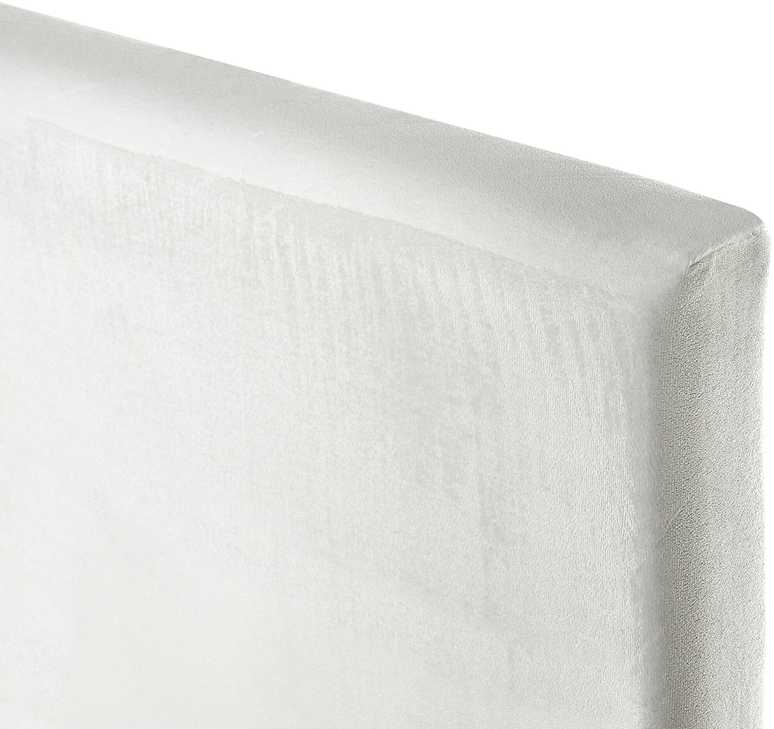 Beliani Velvetinė lova FITOU 160 x 200 cm balta
