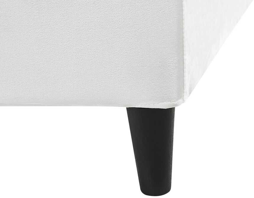 Beliani Velvetinė lova FITOU 160 x 200 cm balta