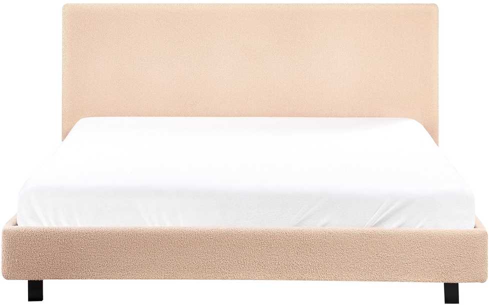 Beliani Vandens lova Boucle ALBI 160 x 200 cm smėlio spalvos