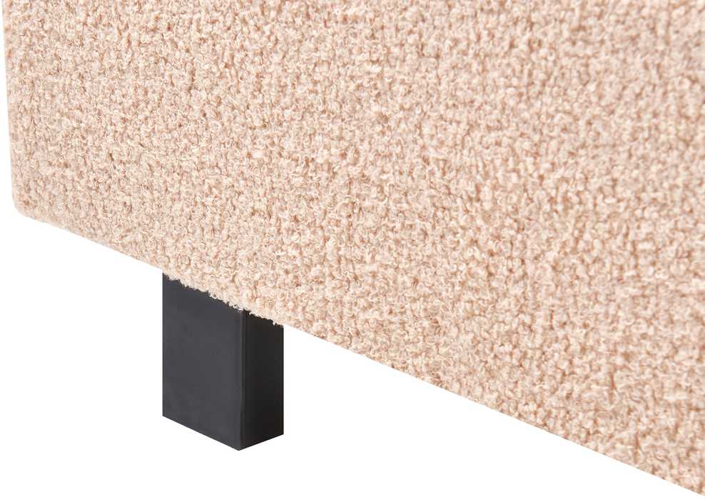 Beliani Vandeninė lova Boucle ALBI 180 x 200 cm smėlio spalvos