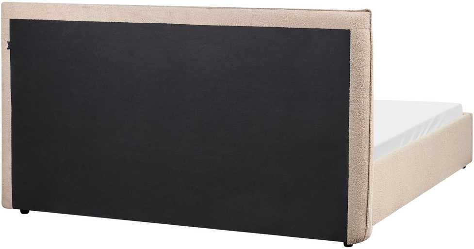 Beliani Vandens lova Boucle LAVAUR 160 x 200 cm smėlio-pilkos spalvos