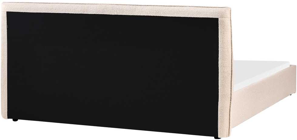 Beliani Vandens lova Boucle LAVAUR 180 x 200 cm smėlio spalvos