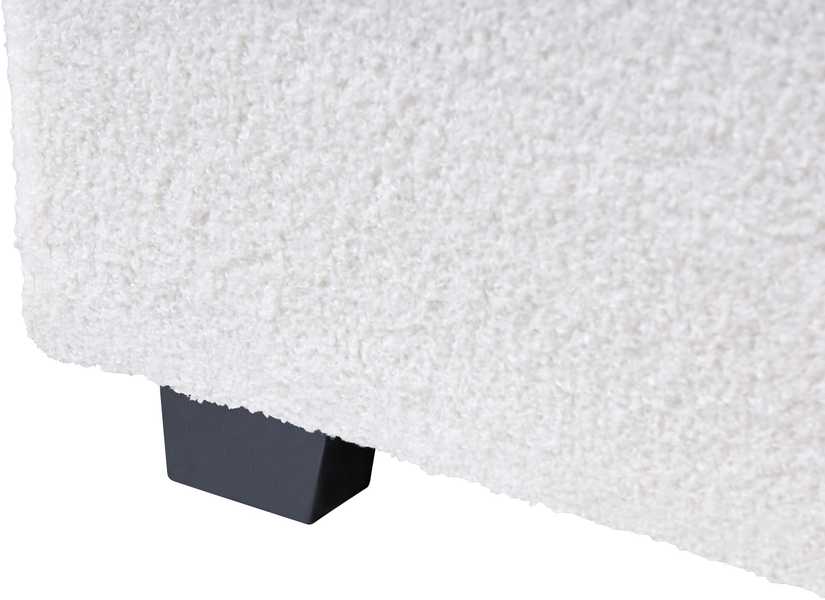 Beliani Vandens lova Boucle VAUCLUSE 180 x 200 cm kreminės baltos spalvos