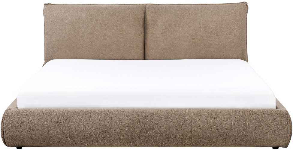 Beliani Vandens lova Boucle VINAY 180 x 200 cm, ruda