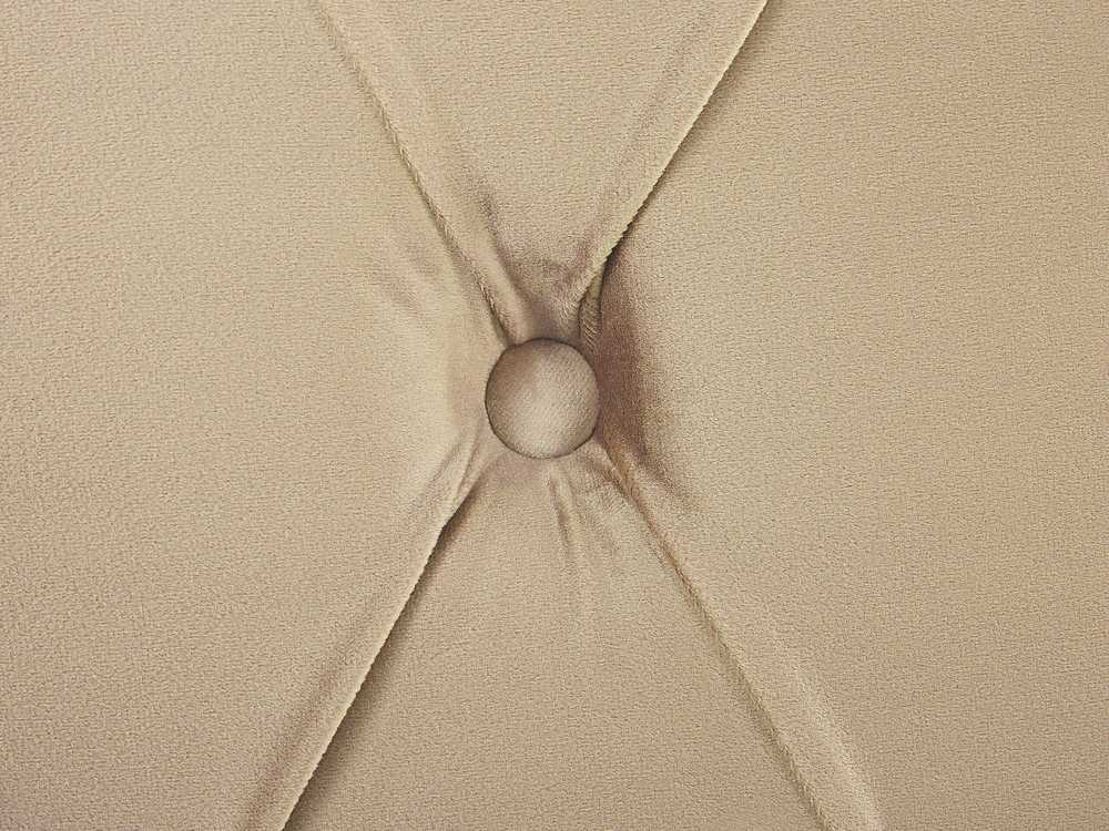 Beliani Vandens lova iš veliūro AVALLON 180 x 200 cm smėlio spalvos