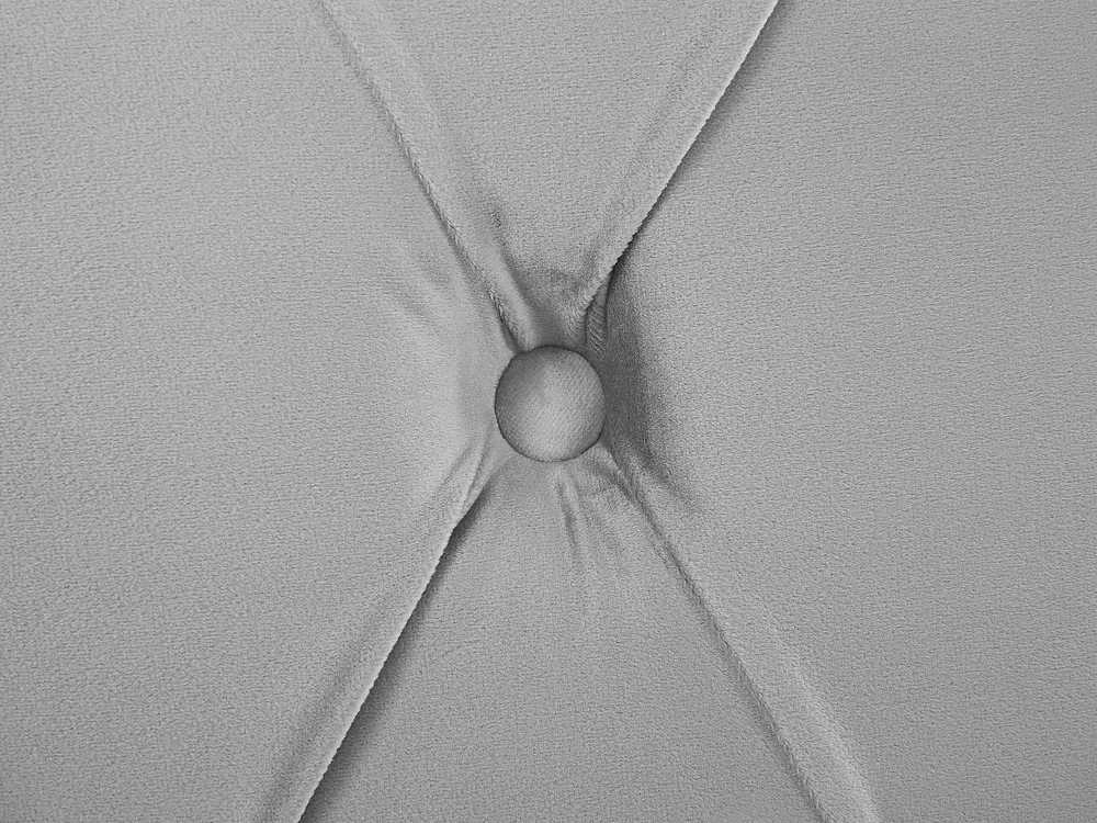 Beliani Vandens lova iš veliūro AVALLON 180 x 200 cm, pilka