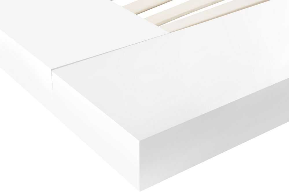 Beliani Vandens lova iš dirbtinės odos ZEN 160 x 200 cm balta