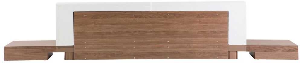 Beliani Vandens lova iš dirbtinės odos ZEN 180 x 200 cm, uosio ruda