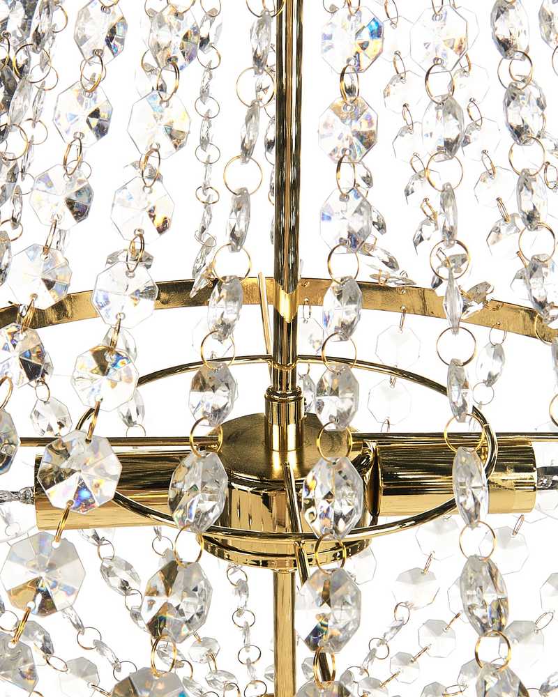 Pakabinamas šviestuvas Beliani Šviestuvas DIAMANTE metalinis auksinis