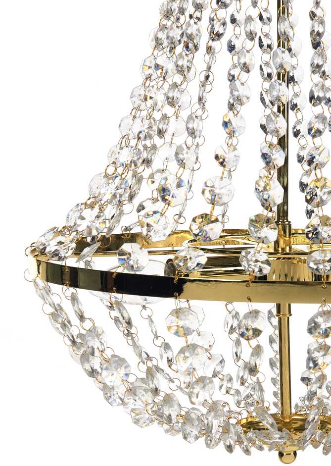 Pakabinamas šviestuvas Beliani Šviestuvas DIAMANTE metalinis auksinis