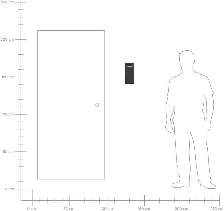 Beliani Lauko LED sieninis šviestuvas SAJUR juodas