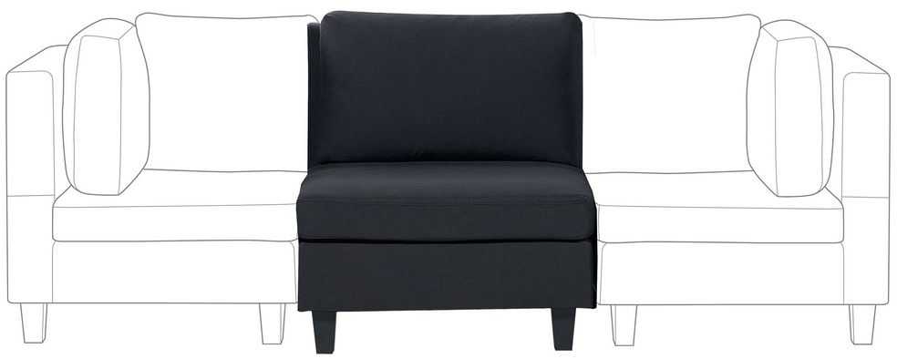 Sofa Beliani Vienvietis modulis UNSTAD juodas