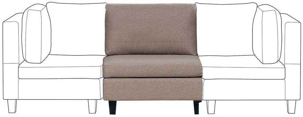 Sofa Beliani Vieno asmens modulis UNSTAD rudas