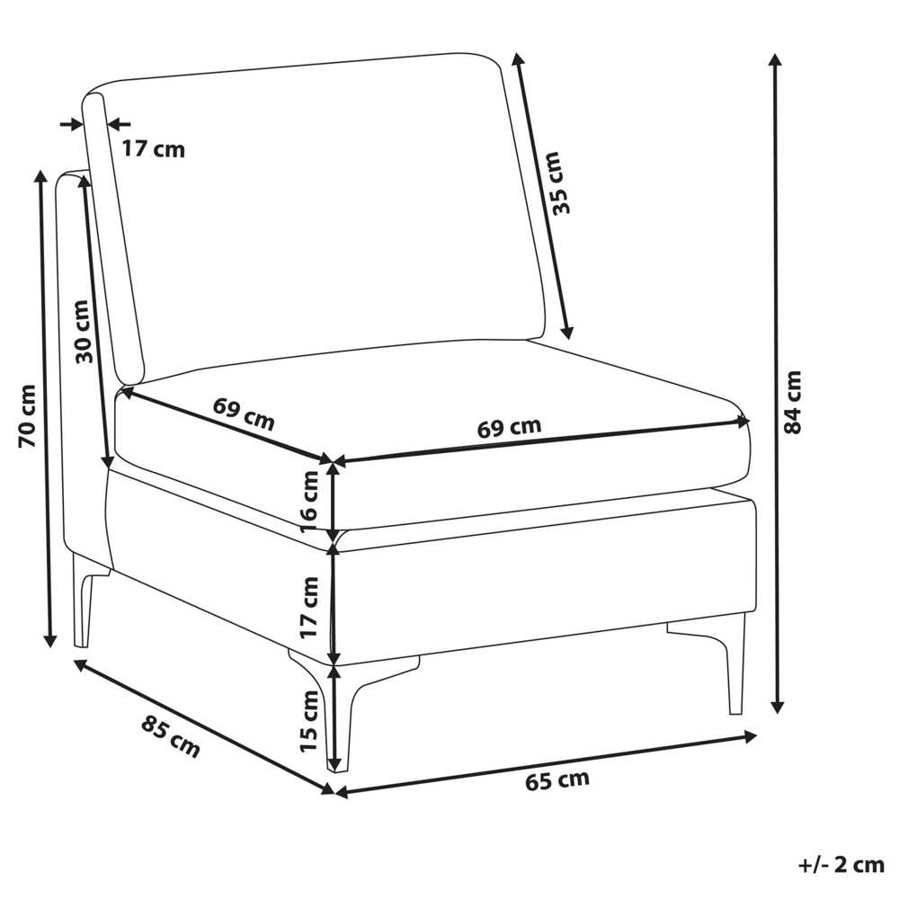 Sofa Beliani 1 vietos modulis EVJA žalias veliūras