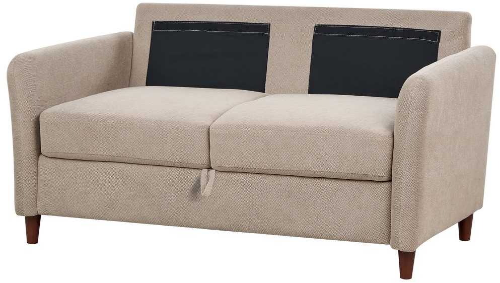 Sofa Beliani 5 vietų svetainės baldų komplektas MARE smėlio spalvos su daiktadėže
