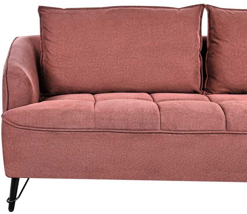 Sofa Beliani 5 vietų minkštų baldų komplektas HOBRO bordo spalvos
