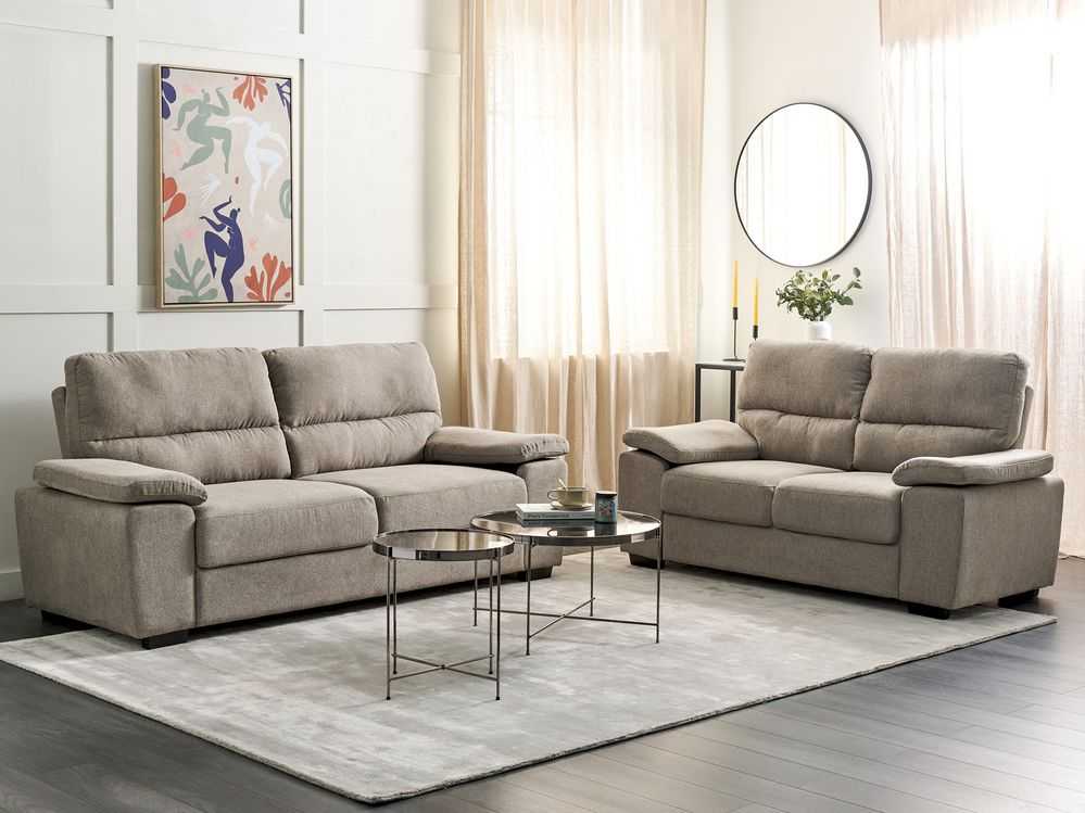 Sofa Beliani 5 vietų poilsio komplektas VOGAR šviesiai rudas