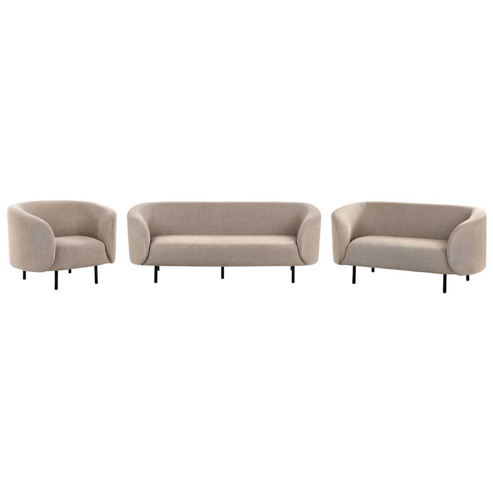 Sofa Beliani LOEN 6 vietų baldų komplektas smėlio ir pilkos spalvos