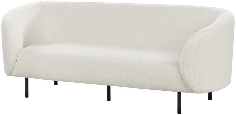 Sofa Beliani LOEN Boucle 6 asmenų svetainės baldų komplektas, baltas