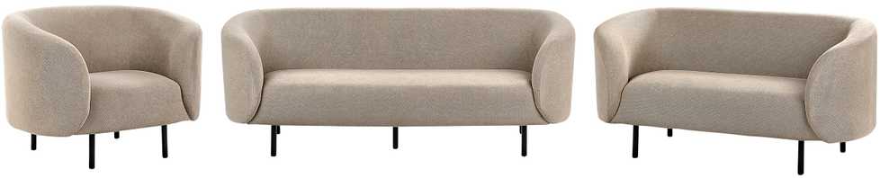 Sofa Beliani LOEN 6 vietų baldų komplektas smėlio ir pilkos spalvos