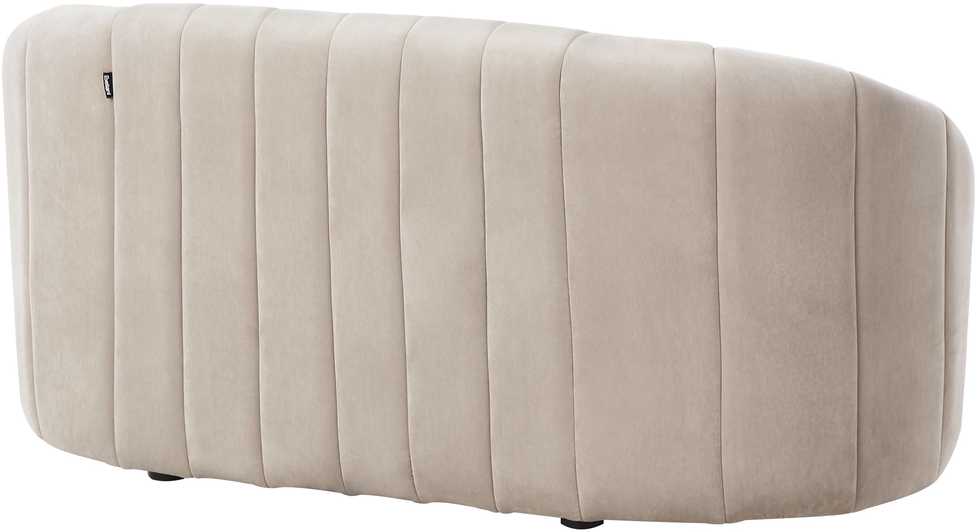 Sofa Beliani 6 asmenų svetainės baldų komplektas MALUNG, veliūras, smėlio spalvos