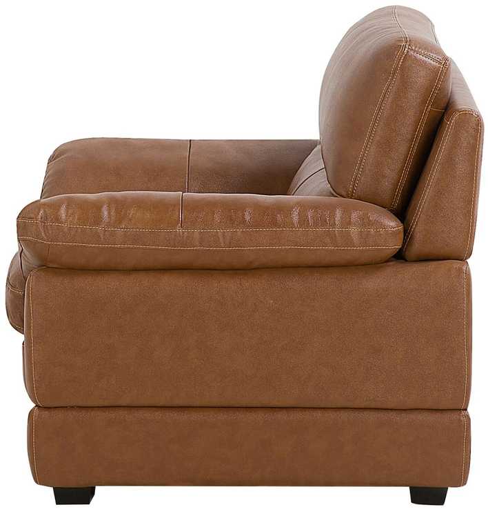 Sofa Beliani 4 vietų svetainės baldų komplektas HORTEN Natūrali oda Ruda