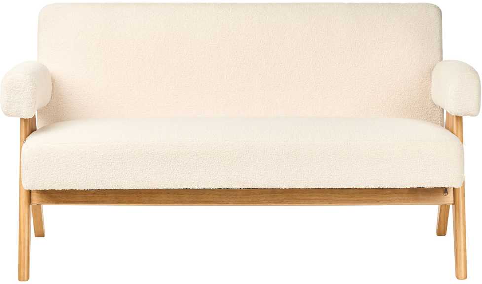 Sofa Beliani Svetainės baldų komplektas TAMRE Boucle kreminės/šviesiai rudos spalvos