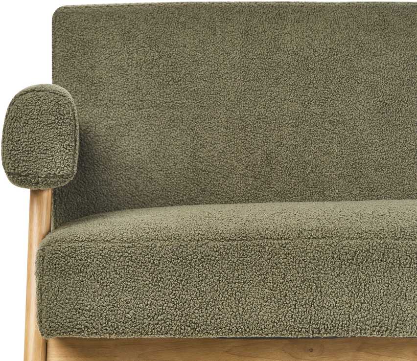 Sofa Beliani Svetainės baldų komplektas TAMRE Boucle žalias / šviesiai rudas