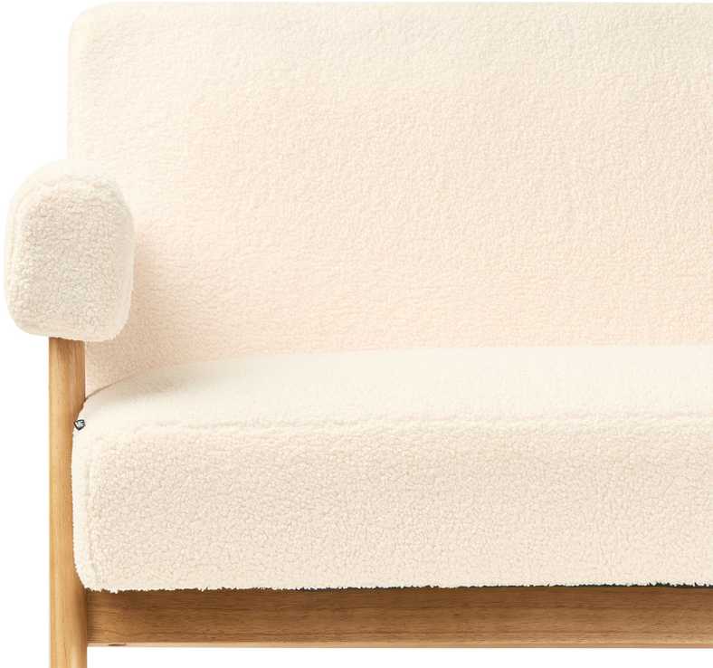 Sofa Beliani Svetainės baldų komplektas TAMRE Boucle kreminės/šviesiai rudos spalvos
