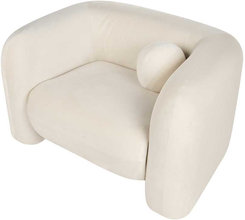 Sofa Beliani 5 vietų poilsio komplektas LEIREN, veliūras, kreminė balta