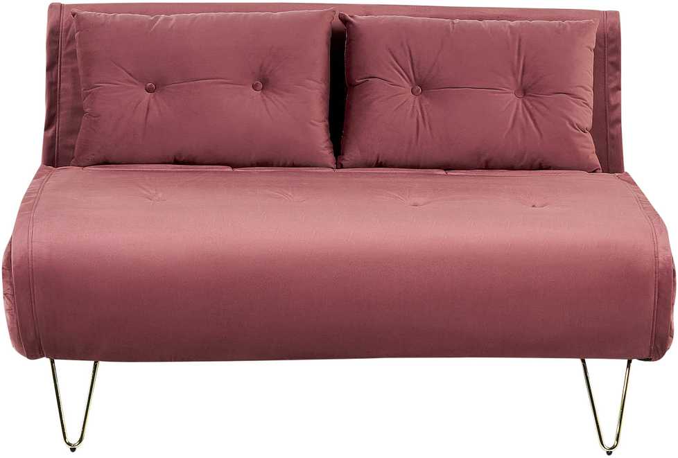 Sofa Beliani Poilsio komplektas 3 asmenims VESTFOLD, veliūras, rožinė