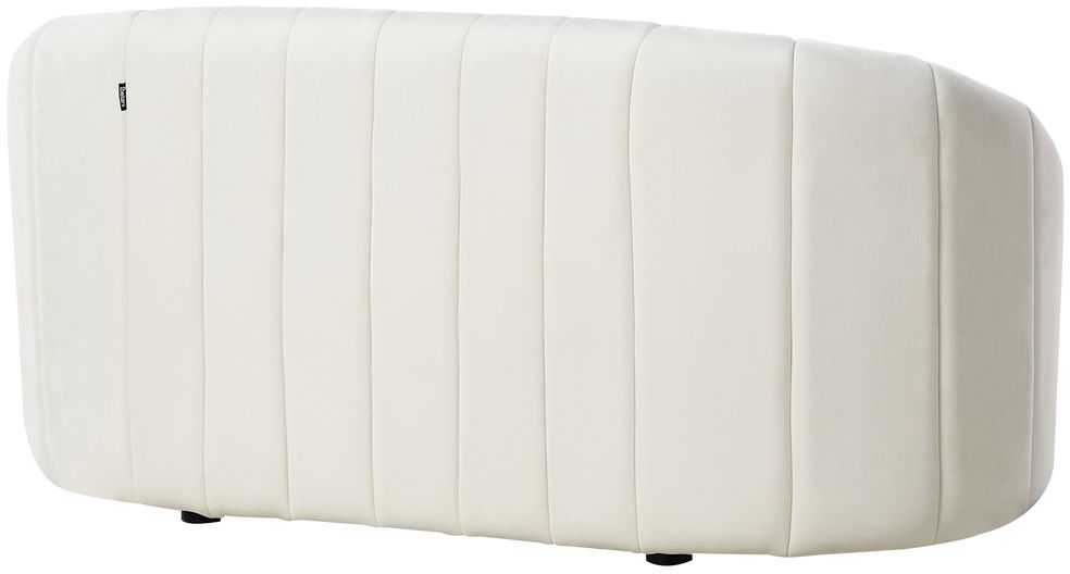 Sofa Beliani 6 vietų svetainės baldų komplektas MALUNG, veliūras, kreminė balta