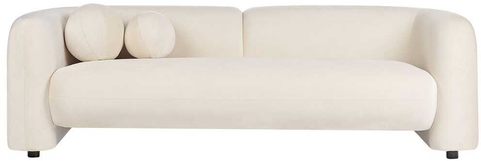 Sofa Beliani 5 vietų poilsio komplektas LEIREN, veliūras, kreminė balta