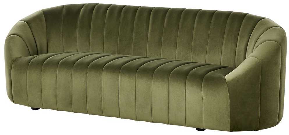 Sofa Beliani MALUNG 6 vietų minkštųjų baldų komplektas, veliūras, tamsiai žalias