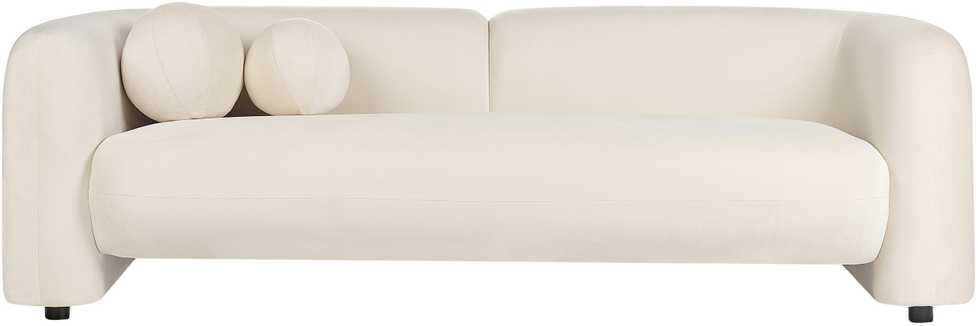 Sofa Beliani 5 vietų poilsio komplektas LEIREN, veliūras, kreminė balta