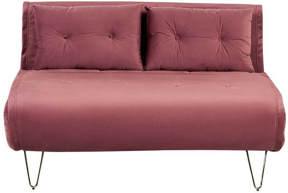 Sofa Beliani Poilsio komplektas 3 asmenims VESTFOLD, veliūras, rožinė