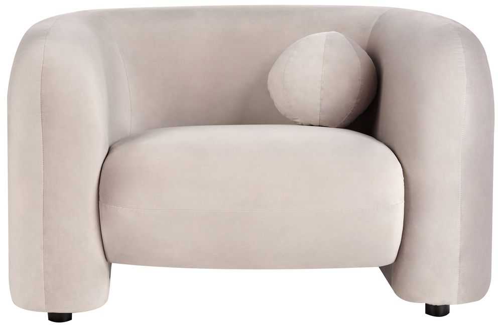Sofa Beliani Poilsio baldų komplektas 4 asmenims LEIREN, veliūras, smėlio spalvos